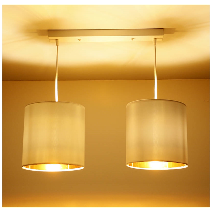 Κρεμαστό φωτιστικό οροφής ράγα ATLANTA 2xE27/40W/230V λευκό