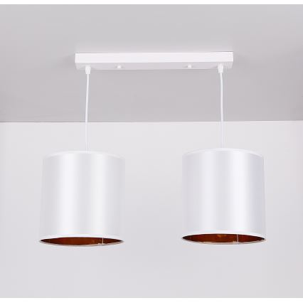 Κρεμαστό φωτιστικό οροφής ράγα ATLANTA 2xE27/40W/230V λευκό