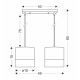 Κρεμαστό φωτιστικό οροφής ράγα BIANCO 2xE27/40W/230V λευκό/καφέ
