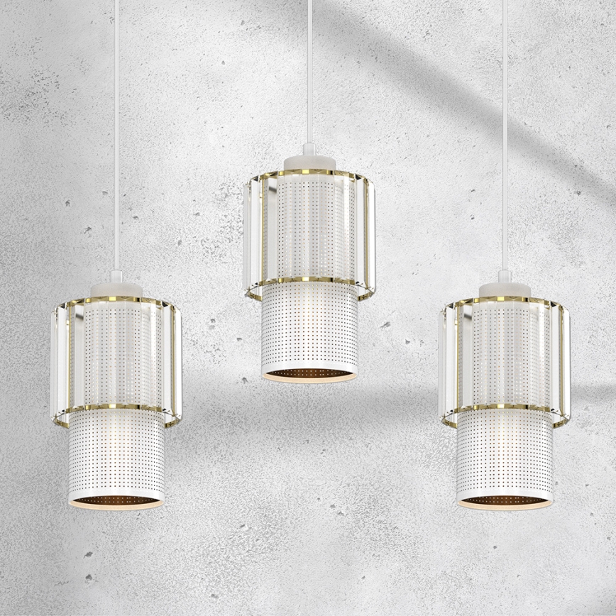 Κρεμαστό φωτιστικό οροφής ράγα BLANCO 3xE27/60W/230V λευκό