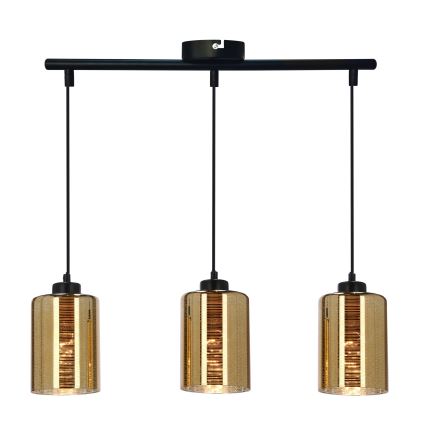 Κρεμαστό φωτιστικό οροφής ράγα COX 3xE27/60W/230V χρυσό