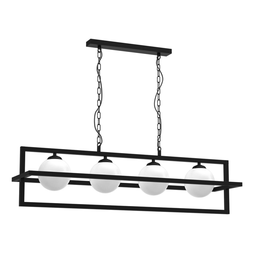 Κρεμαστό φωτιστικό οροφής ράγα DIEGO 4xE14/40W/230V μαύρο