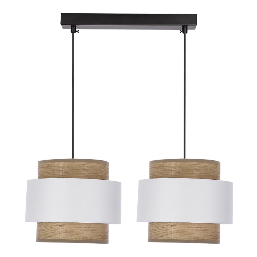Κρεμαστό φωτιστικό οροφής ράγα FORNI 2xE27/40W/230V καφέ/λευκό
