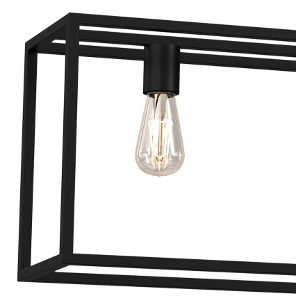 Κρεμαστό φωτιστικό οροφής ράγα FRAME 4xE27/60W/230V μαύρο