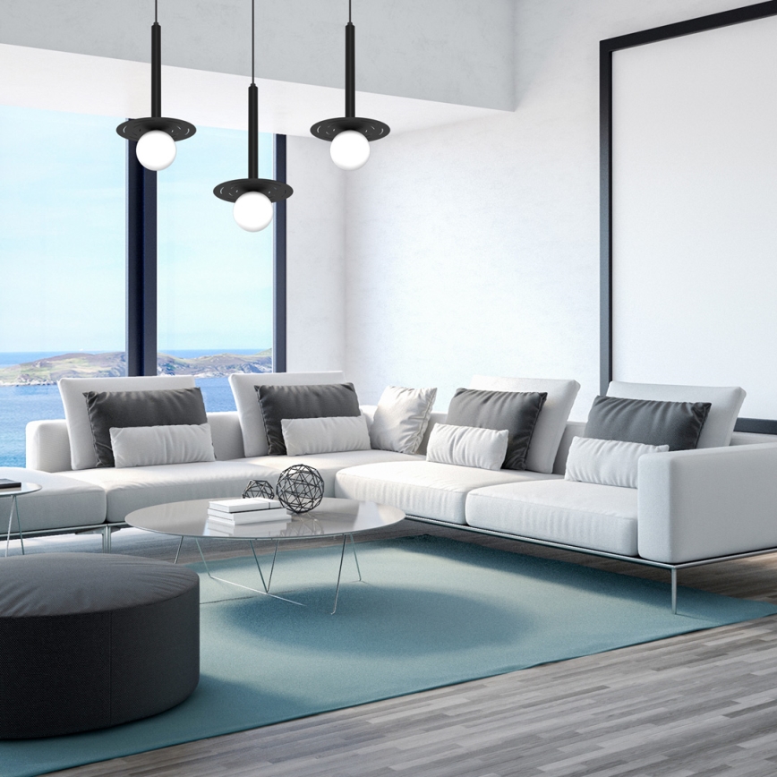 Κρεμαστό φωτιστικό οροφής ράγα FUTURA 3xG9/7W/230V μαύρο