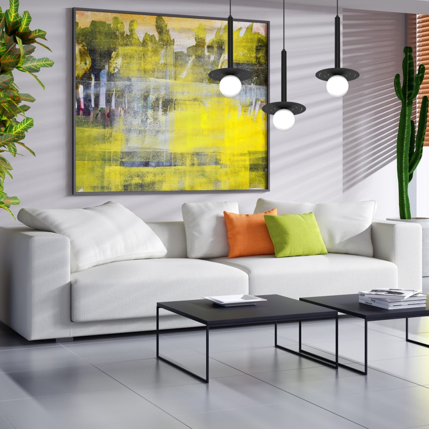 Κρεμαστό φωτιστικό οροφής ράγα FUTURA 3xG9/7W/230V μαύρο