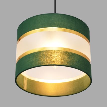 Κρεμαστό φωτιστικό οροφής ράγα HELEN 2xE27/15W/230V πράσινο/χρυσαφί