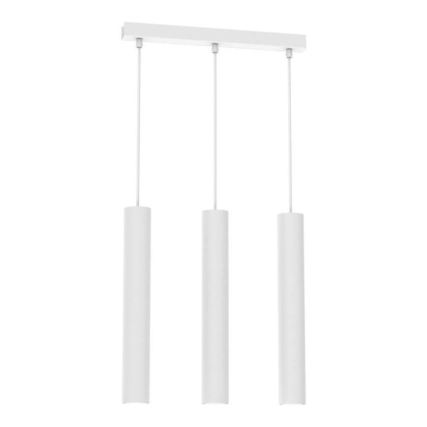 Κρεμαστό φωτιστικό οροφής ράγα HUDSON 3xGU10/8W/230V λευκό