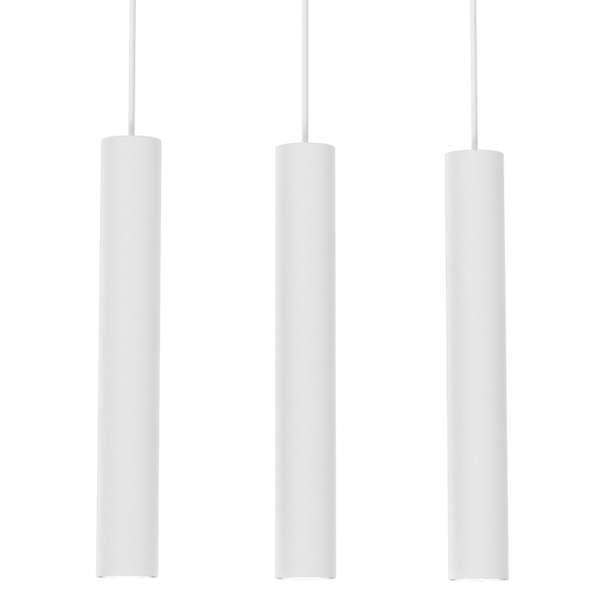 Κρεμαστό φωτιστικό οροφής ράγα HUDSON 3xGU10/8W/230V λευκό
