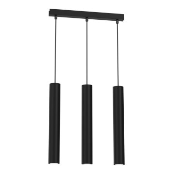 Κρεμαστό φωτιστικό οροφής ράγα HUDSON 3xGU10/8W/230V μαύρο