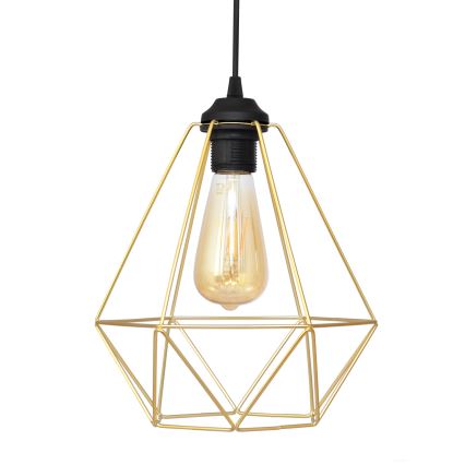 Κρεμαστό φωτιστικό οροφής ράγα KARO 3xE27/15W/230V χρυσαφί/μαύρο