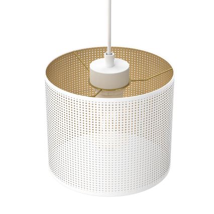 Κρεμαστό φωτιστικό οροφής ράγα LOFT SHADE 3xE27/60W/230V λευκό/χρυσό