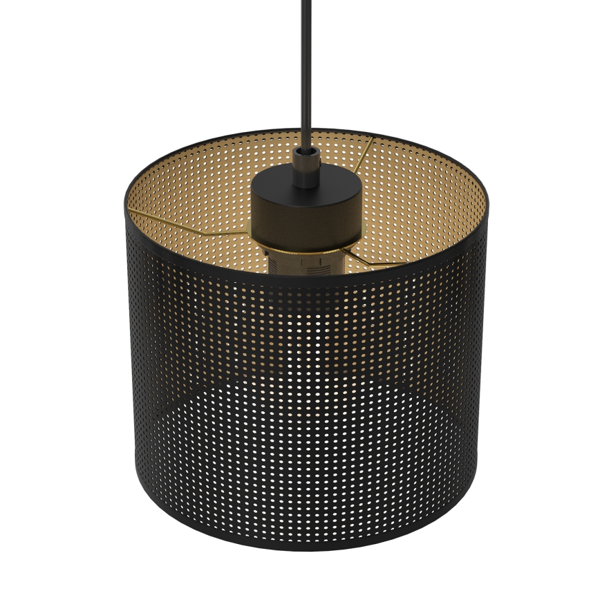 Κρεμαστό φωτιστικό οροφής ράγα LOFT SHADE 3xE27/60W/230V μαύρο/χρυσό