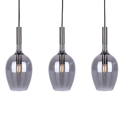Κρεμαστό φωτιστικό οροφής ράγα LUGANO 3xE14/40W/230V γκρι