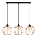 Κρεμαστό φωτιστικό οροφής ράγα MATT 3xE27/60W/230V μαύρο/χάλκινο
