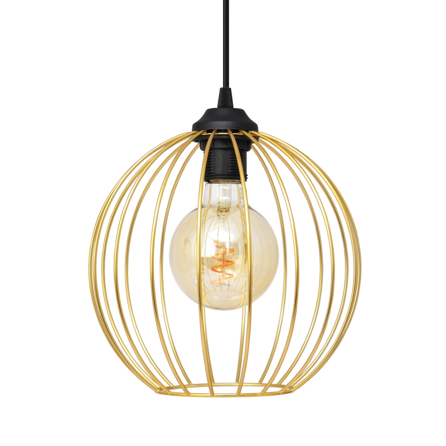 Κρεμαστό φωτιστικό οροφής ράγα MERCURE 2xE27/15W/230V χρυσαφί/μαύρο