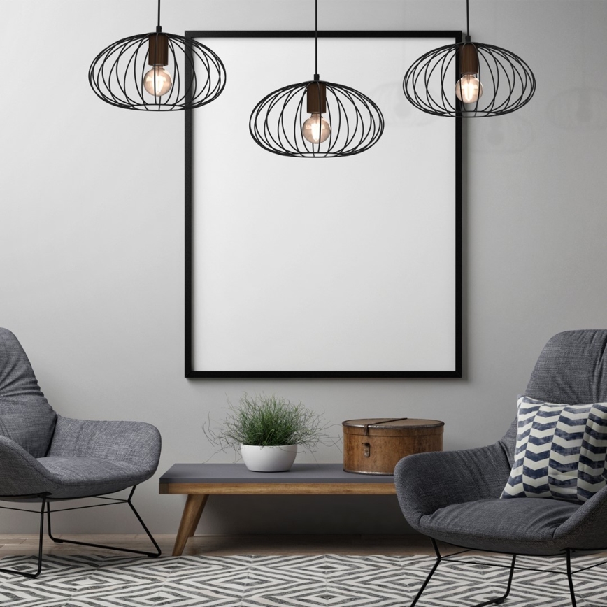 Κρεμαστό φωτιστικό οροφής ράγα MERIDIANO 3xE27/60W/230V