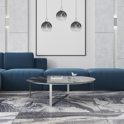 Κρεμαστό φωτιστικό οροφής ράγα MONTE 3xE27/60W/230V δ. 20 cm ματ χρώμιο