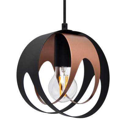 Κρεμαστό φωτιστικό οροφής ράγα MOONLIGHT 3xE27/15W/230V μαύρο/χάλκινο