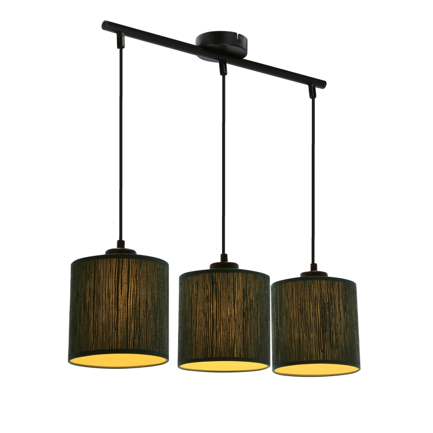 Κρεμαστό φωτιστικό οροφής ράγα PATTI 3xE27/60W/230V πράσινο