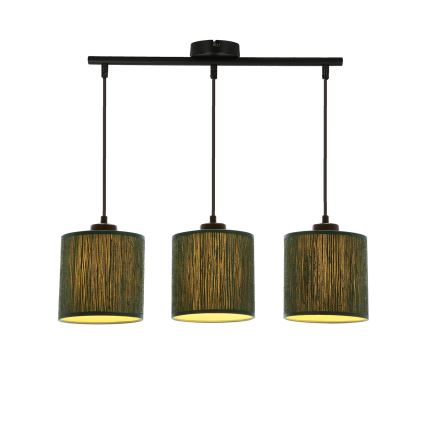 Κρεμαστό φωτιστικό οροφής ράγα PATTI 3xE27/60W/230V πράσινο