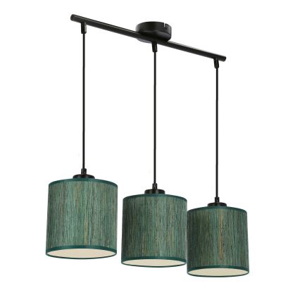 Κρεμαστό φωτιστικό οροφής ράγα PATTI 3xE27/60W/230V πράσινο