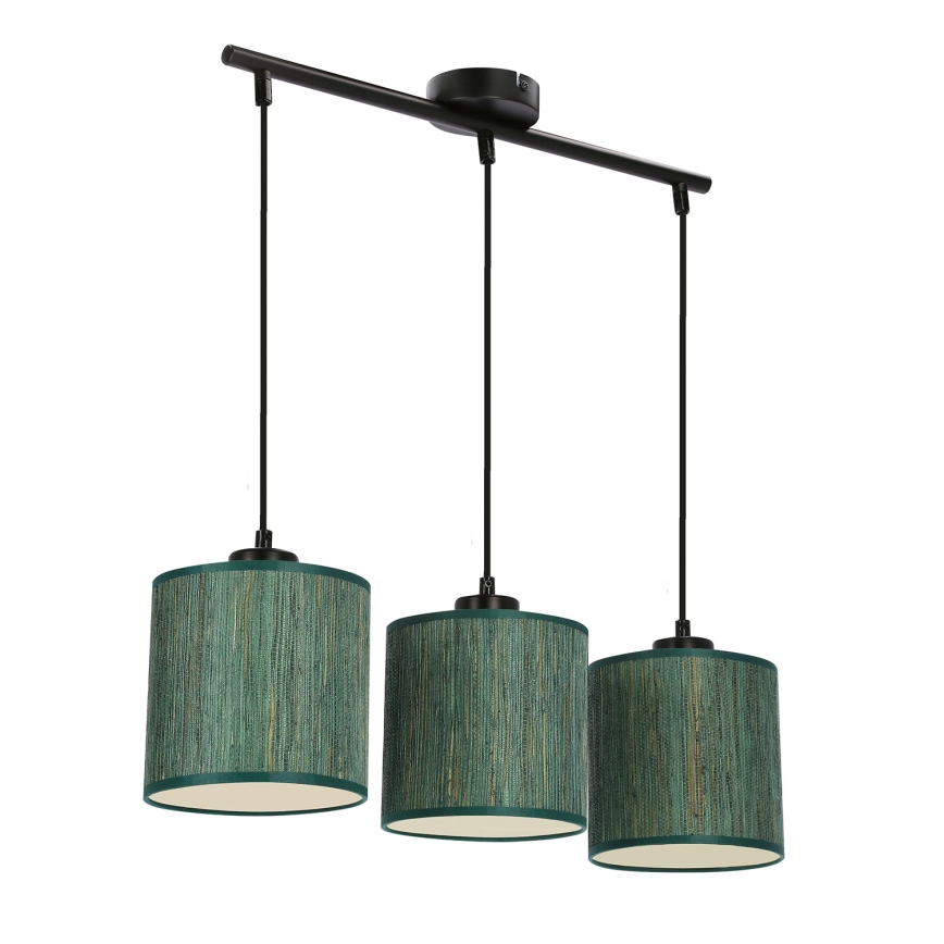 Κρεμαστό φωτιστικό οροφής ράγα PATTI 3xE27/60W/230V πράσινο