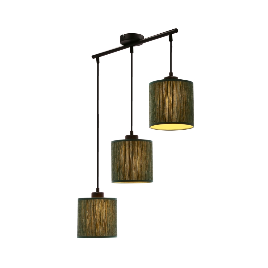 Κρεμαστό φωτιστικό οροφής ράγα PATTI 3xE27/60W/230V πράσινο