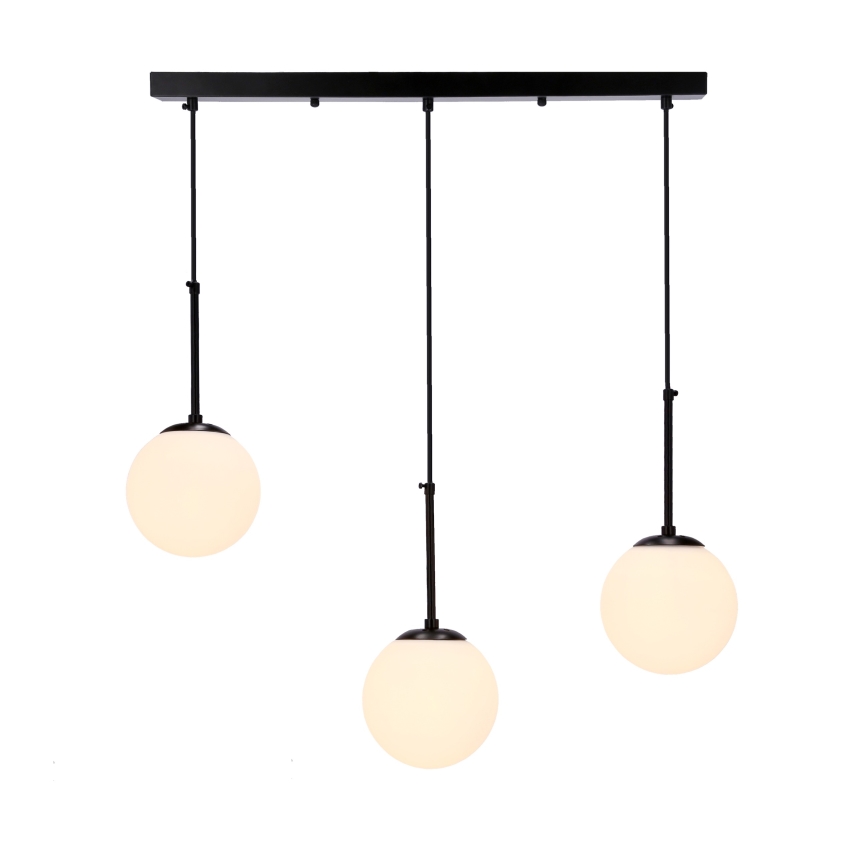 Κρεμαστό φωτιστικό οροφής ράγα POMPEI 3xE27/40W/230V μαύρο
