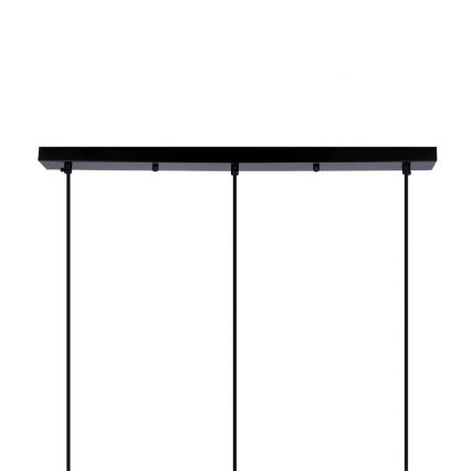 Κρεμαστό φωτιστικό οροφής ράγα POMPEI 3xE27/40W/230V μαύρο