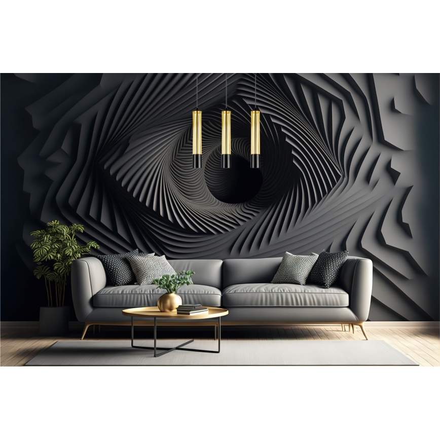 Κρεμαστό φωτιστικό οροφής ράγα PRESCOT 3xGU10/40W/230V χρυσό
