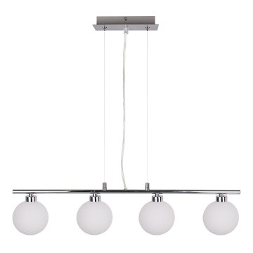 Κρεμαστό φωτιστικό οροφής ράγα RAISA 4xG9/40W/230V γυαλιστερό χρώμιο