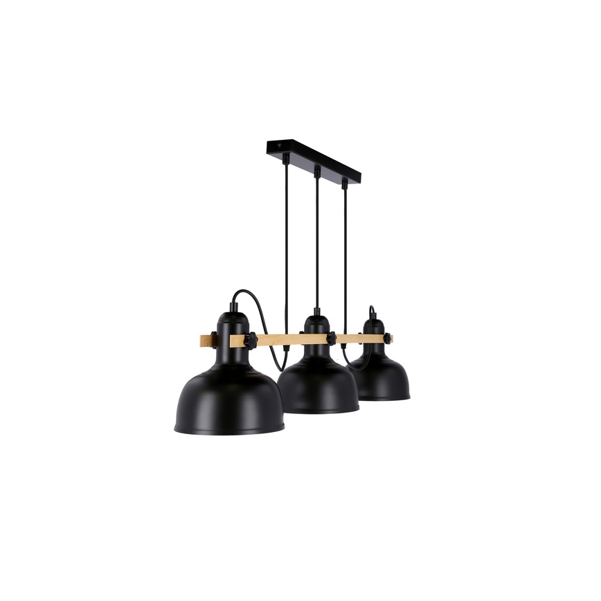 Κρεμαστό φωτιστικό οροφής ράγα RENO 3xE27/40W/230V μαύρο/καφέ