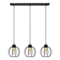Κρεμαστό φωτιστικό οροφής ράγα STARLIGHT 3xE27/15W/230V μαύρο/χρυσαφί