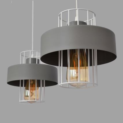 Κρεμαστό φωτιστικό οροφής ράγα VOLTA 2xE27/15W/230V γκρι