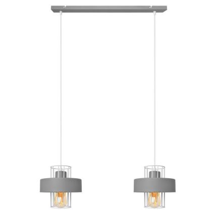 Κρεμαστό φωτιστικό οροφής ράγα VOLTA 2xE27/15W/230V γκρι