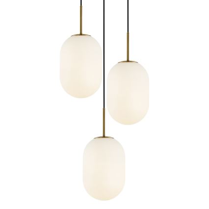Κρεμαστό φωτιστικό οροφής τρίφωτο ALIAS 3xE14/40W/230V χρυσό