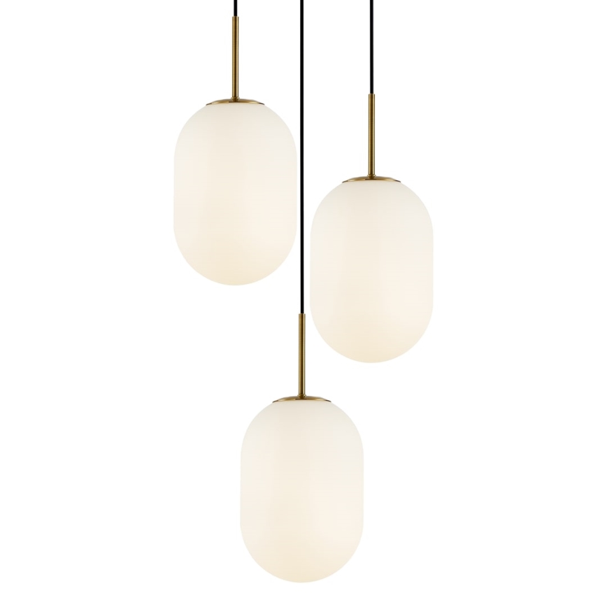 Κρεμαστό φωτιστικό οροφής τρίφωτο ALIAS 3xE14/40W/230V χρυσό