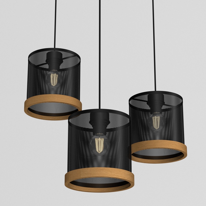 Κρεμαστό φωτιστικό οροφής τρίφωτο BERIL 3xE27/60W/230V