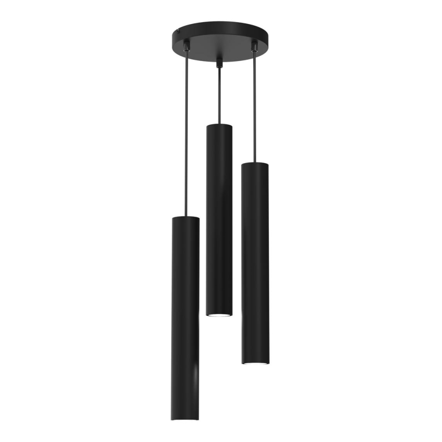 Κρεμαστό φωτιστικό οροφής τρίφωτο HUDSON 3xGU10/8W/230V μαύρο