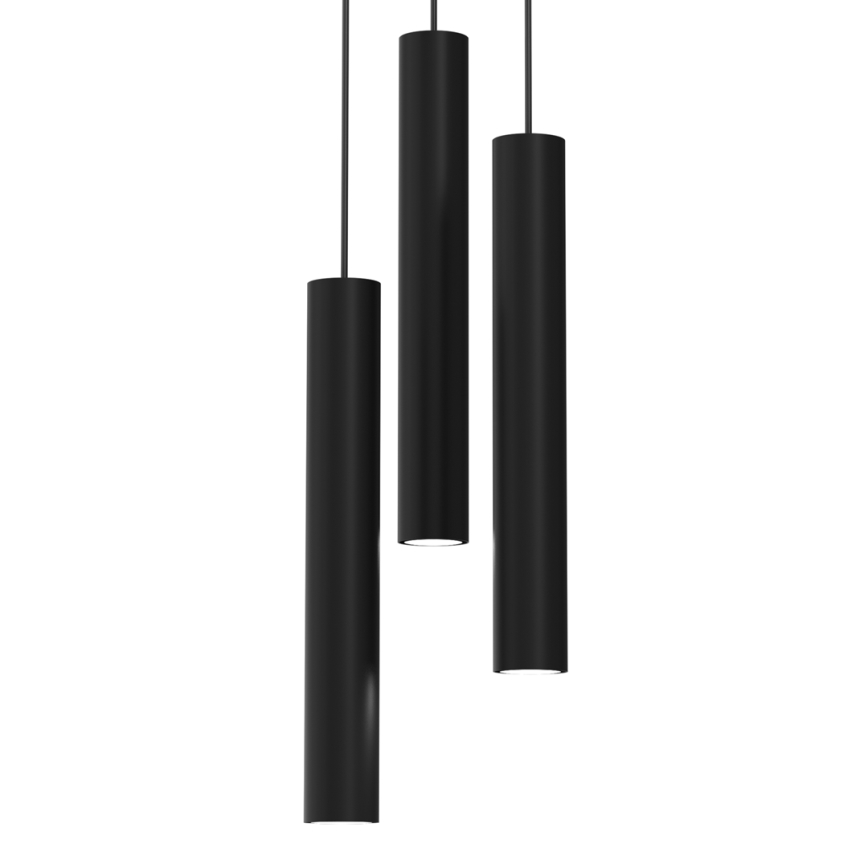 Κρεμαστό φωτιστικό οροφής τρίφωτο HUDSON 3xGU10/8W/230V μαύρο