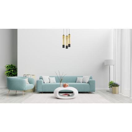 Κρεμαστό φωτιστικό οροφής τρίφωτο PRESCOT 3xGU10/40W/230V χρυσό