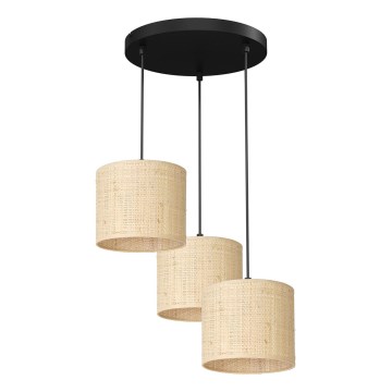 Κρεμαστό φωτιστικό οροφής τρίφωτο RATTAN 3xE27/60W/230V rattan