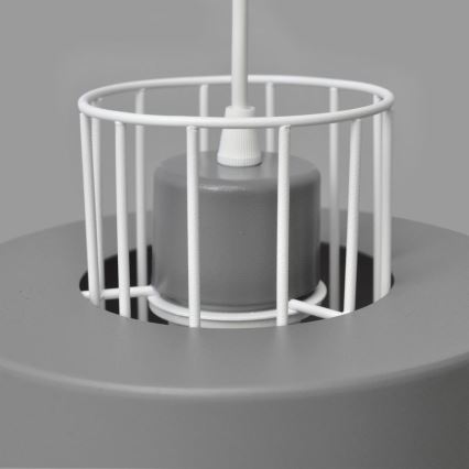 Κρεμαστό φωτιστικό οροφής τρίφωτο VOLTA 3xE27/15W/230V διάμετρος 42 cm γκρι