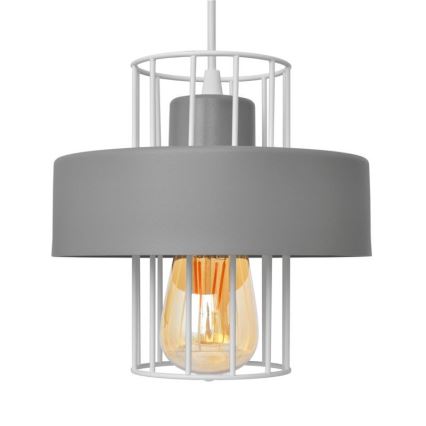 Κρεμαστό φωτιστικό οροφής τρίφωτο VOLTA 3xE27/15W/230V διάμετρος 42 cm γκρι