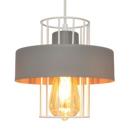 Κρεμαστό φωτιστικό οροφής τρίφωτο VOLTA 3xE27/15W/230V διάμετρος 42 cm γκρι