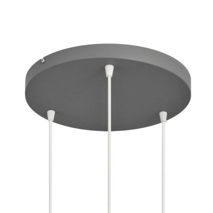 Κρεμαστό φωτιστικό οροφής τρίφωτο VOLTA 3xE27/15W/230V διάμετρος 42 cm γκρι