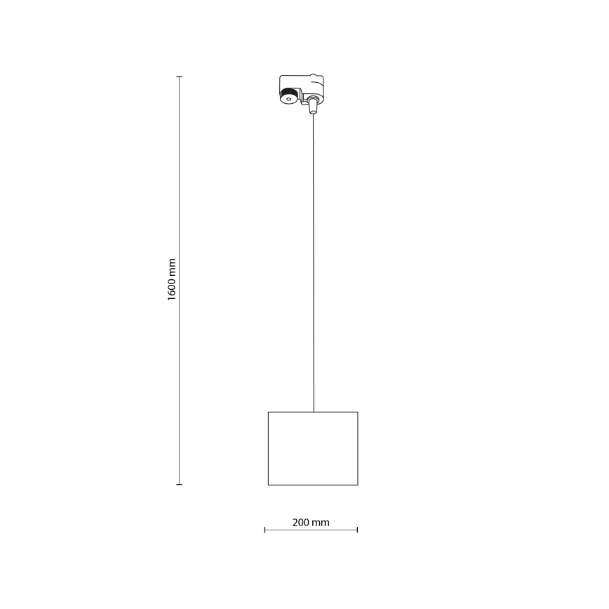 Κρεμαστό φωτιστικό οροφής για 1-phase ράγας TRACER 1xE27/15W/230V διάμετρος 20 cm μαύρο/λευκό