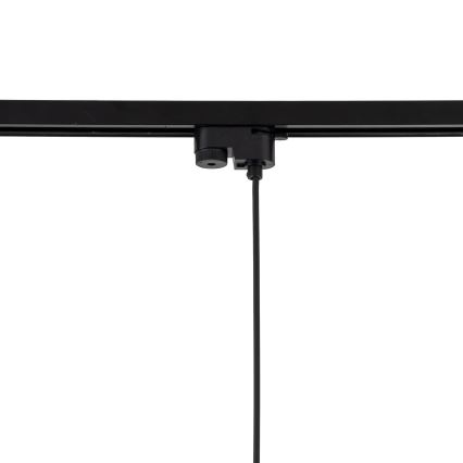 Κρεμαστό φωτιστικό οροφής για 1-phase ράγας TRACER 1xE27/15W/230V διάμετρος 38 cm μαύρο/καφέ