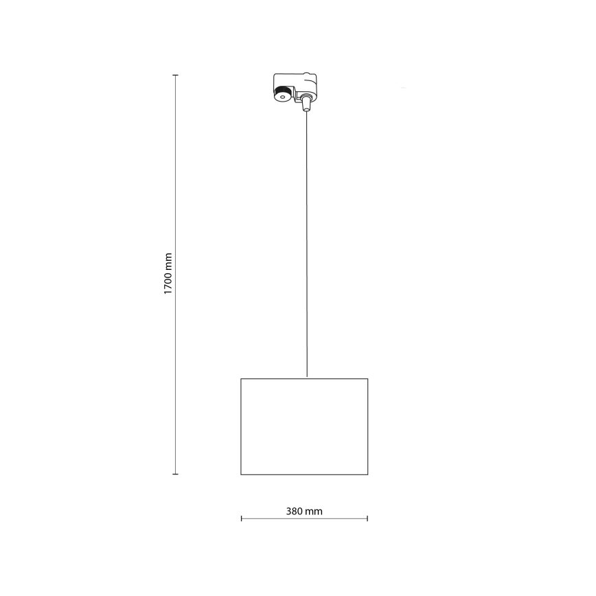 Κρεμαστό φωτιστικό οροφής για 1-phase ράγας TRACER 1xE27/15W/230V διάμετρος 38 cm μαύρο/λευκό